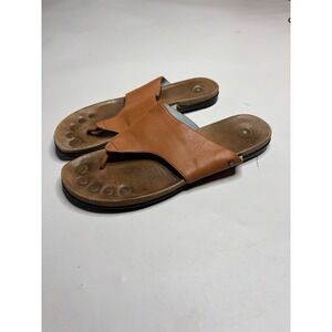 Juil Brio Leather Grounding Earthing Sandals Copper Orange Women's 10